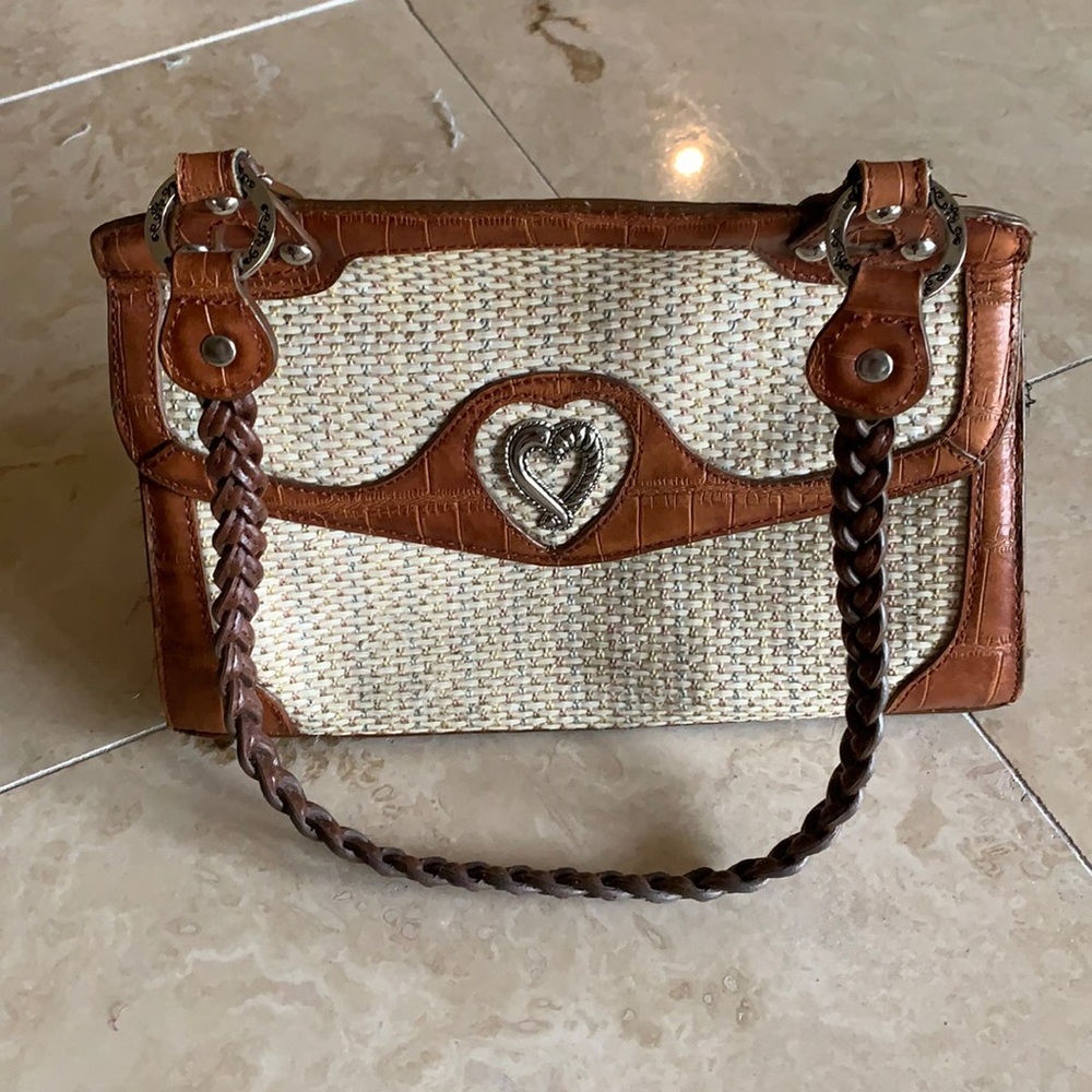 Marc Chantal Y2K Woven Faux Leather Handbag